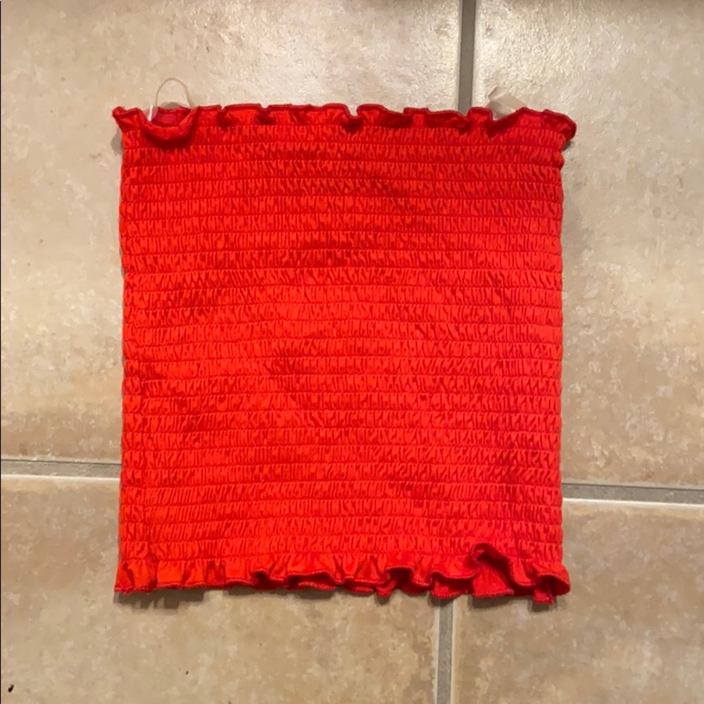 Red tube top